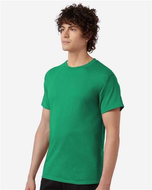 Champion CH1000 Unisex Jersey T-Shirt - Kelly Green - OnModelSide
