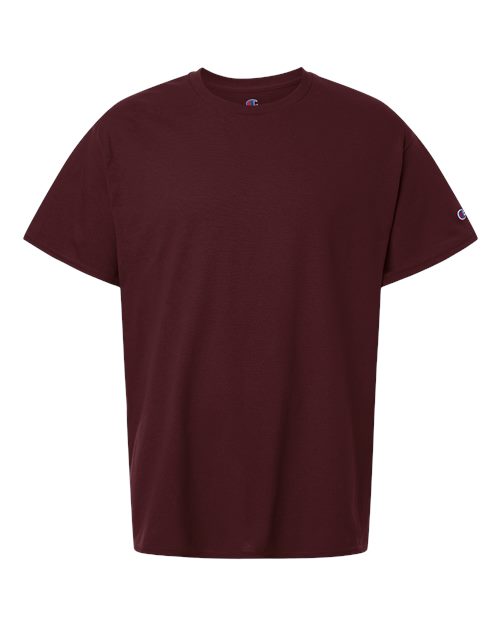 Champion CH1000 Unisex Jersey T-Shirt - Maroon - Front