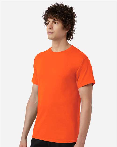 Champion CH1000 Unisex Jersey T-Shirt - Orange - OnModelSide