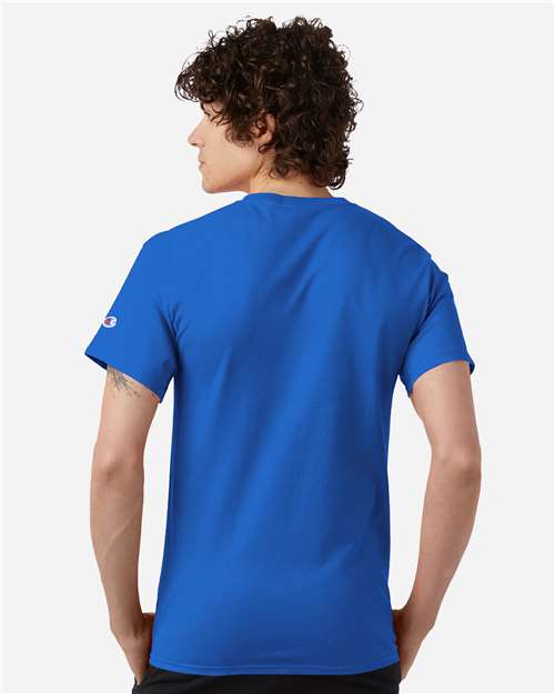 Champion CH1000 Unisex Jersey T-Shirt - Royal Blue - OnModelBack