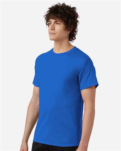 Champion CH1000 Unisex Jersey T-Shirt - Royal Blue - OnModelSide