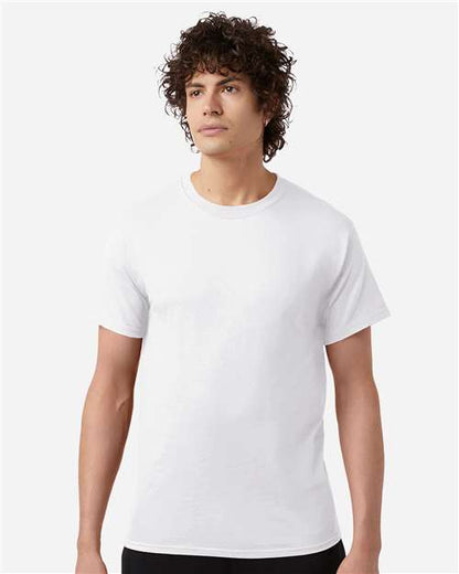 Champion CH1000 Unisex Jersey T-Shirt - White - OnModelFront