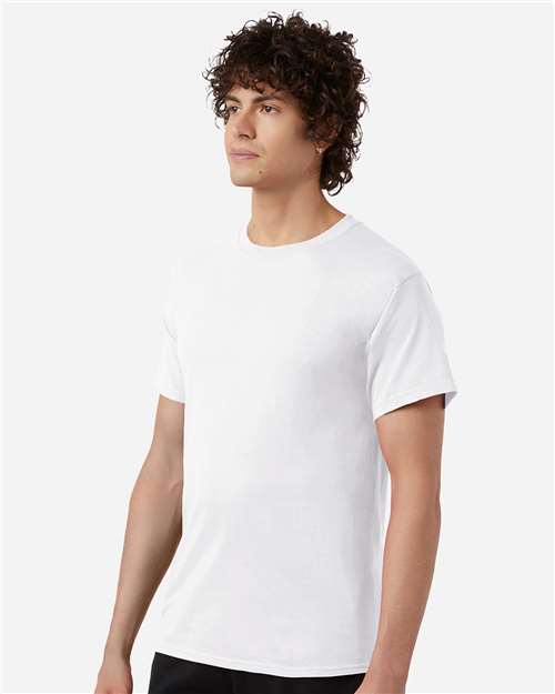 Champion CH1000 Unisex Jersey T-Shirt - White - OnModelSide