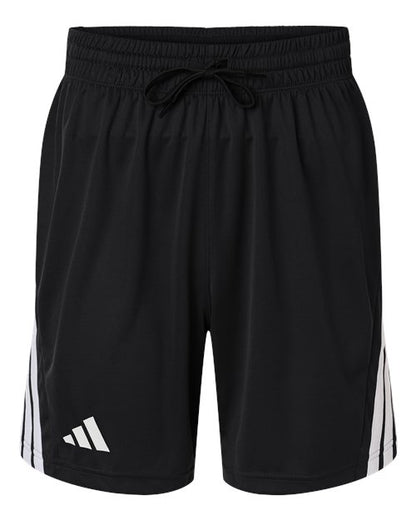 adidas AT300 Men's 3-Stripes 7" Shorts - Black/ White - Front