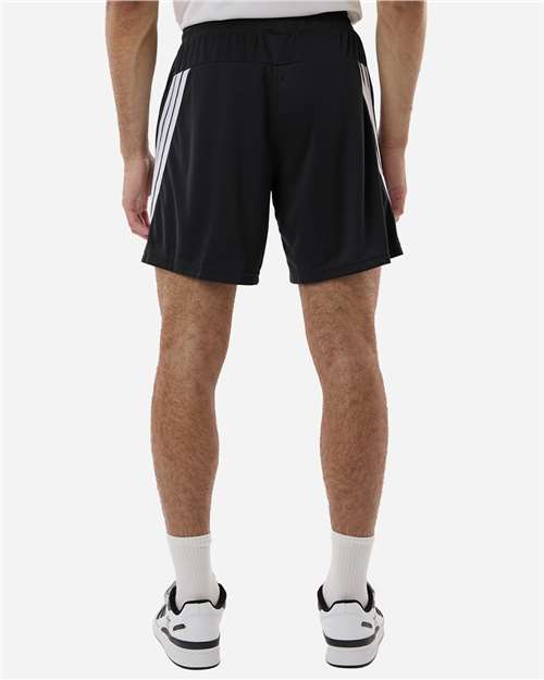 adidas AT300 Men's 3-Stripes 7" Shorts - Black/ White - OnModelBack