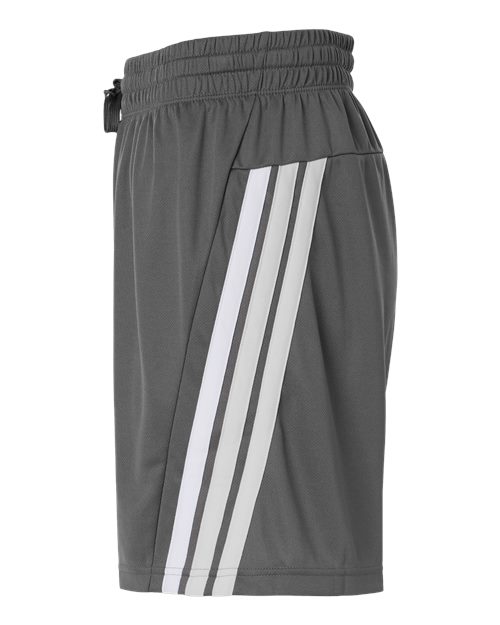 adidas AT300 Men's 3-Stripes 7" Shorts - Team Grey Four/ White - DirectSide