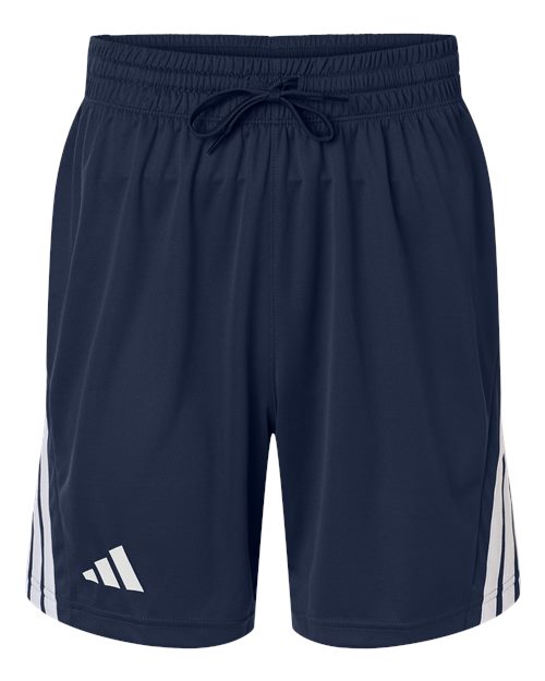 adidas AT300 Men's 3-Stripes 7" Shorts - Team Navy Blue/ White - Front