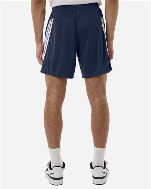 adidas AT300 Men's 3-Stripes 7" Shorts - Team Navy Blue/ White - OnModelBack