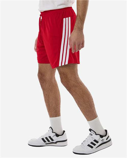 adidas AT300 Men's 3-Stripes 7" Shorts - Team Power Red/ White - OnModelSide