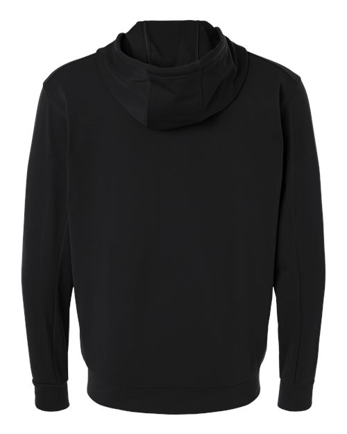 adidas AT208 Men's Game & Go Fleece Full-Zip Hooded Sweatshirt - Black - Back