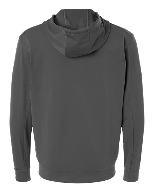 adidas AT208 Men's Game & Go Fleece Full-Zip Hooded Sweatshirt - Team Grey Four - Back