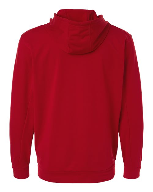 adidas AT208 Men's Game & Go Fleece Full-Zip Hooded Sweatshirt - Team Power Red - Back