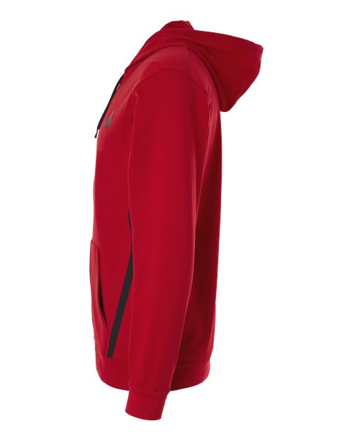 adidas AT208 Men's Game & Go Fleece Full-Zip Hooded Sweatshirt - Team Power Red - DirectSide