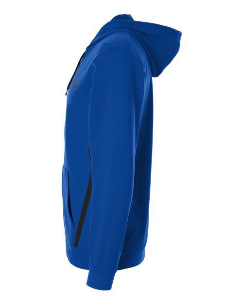 adidas AT208 Men's Game & Go Fleece Full-Zip Hooded Sweatshirt - Team Royal Blue - DirectSide