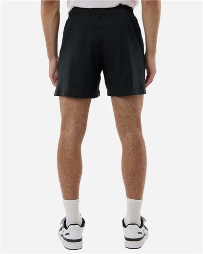 adidas AT304 Men's D4T Woven 7" Shorts - Black/ White - OnModelBack