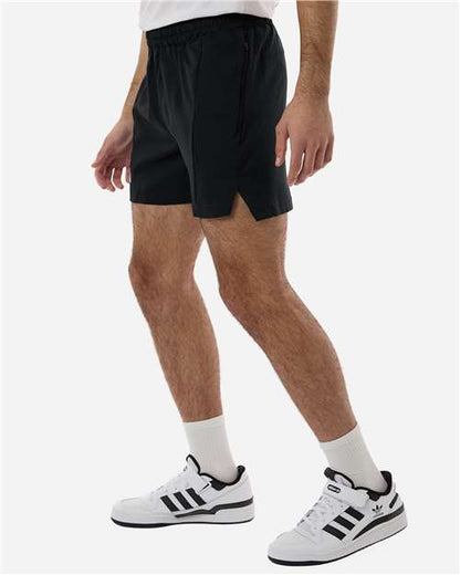 adidas AT304 Men's D4T Woven 7" Shorts - Black/ White - OnModelSide
