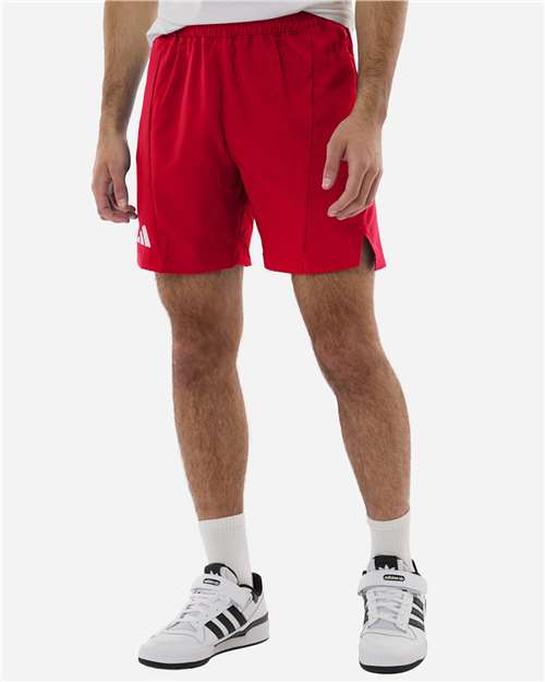 adidas AT304 Men's D4T Woven 7" Shorts - Team Power Red/ White - OnModelFront