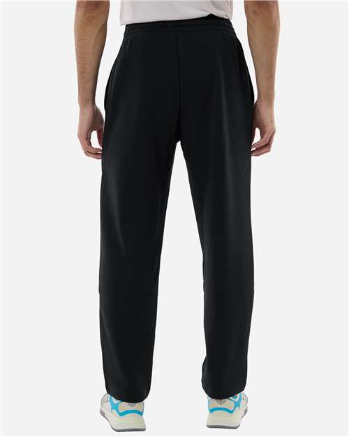 adidas AT215 Men's Fleece Sweatpants - Black/ White - OnModelBack
