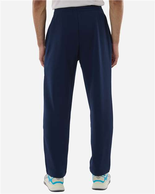 adidas AT215 Men's Fleece Sweatpants - Team Navy Blue/ White - OnModelBack