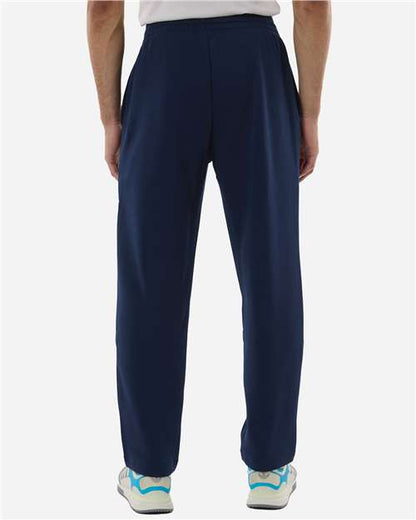 adidas AT215 Men's Fleece Sweatpants - Team Navy Blue/ White - OnModelBack