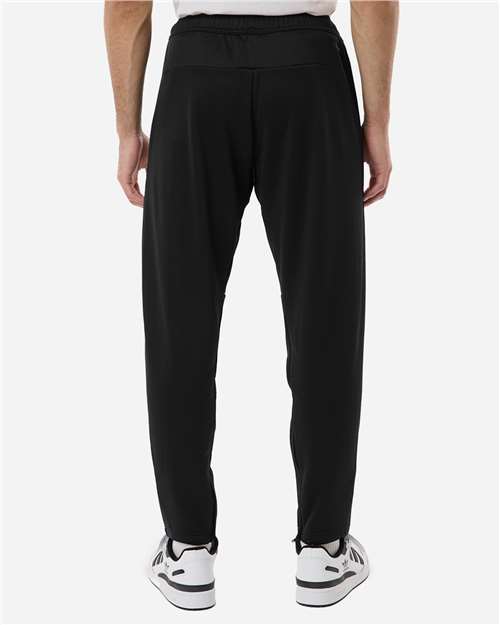 adidas AT218 Men's Game & Go Fleece 3-Bar Sweatpants - Black - OnModelBack
