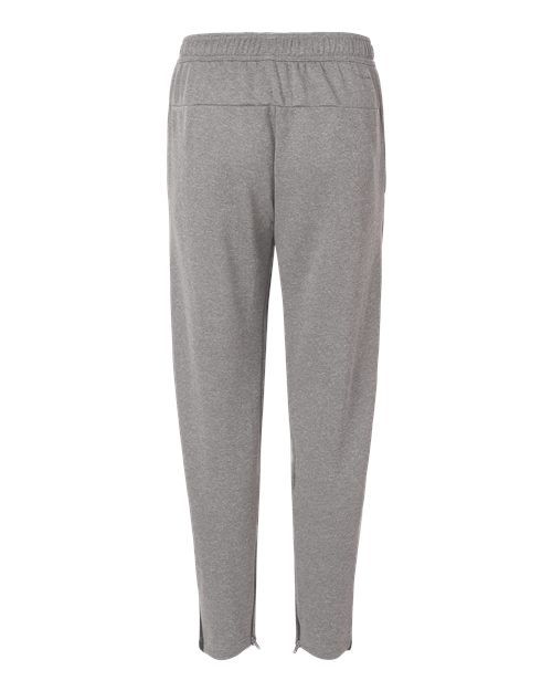 adidas AT218 Men's Game & Go Fleece 3-Bar Sweatpants - Medium Grey Heather - Back