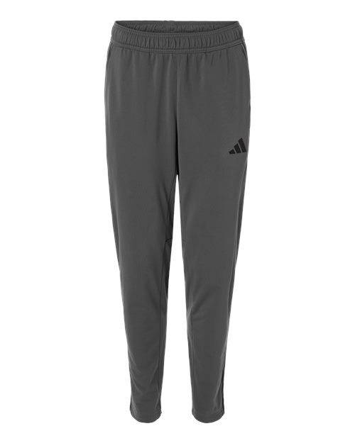 adidas AT218 Men's Game & Go Fleece 3-Bar Sweatpants - Team Grey Four - Front