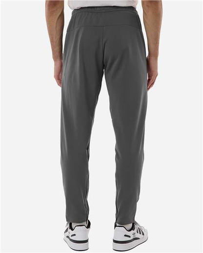 adidas AT218 Men's Game & Go Fleece 3-Bar Sweatpants - Team Grey Four - OnModelBack