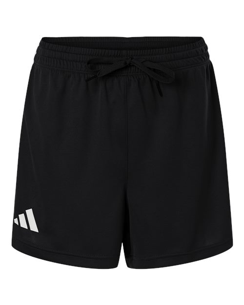 adidas AT301 Women's 3-Stripes 3" Shorts - Black/ White - Front