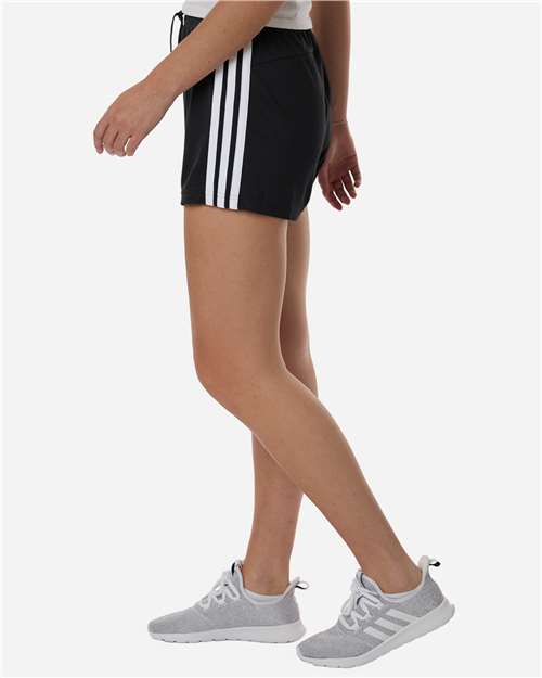adidas AT301 Women's 3-Stripes 3" Shorts - Black/ White - OnModelSide