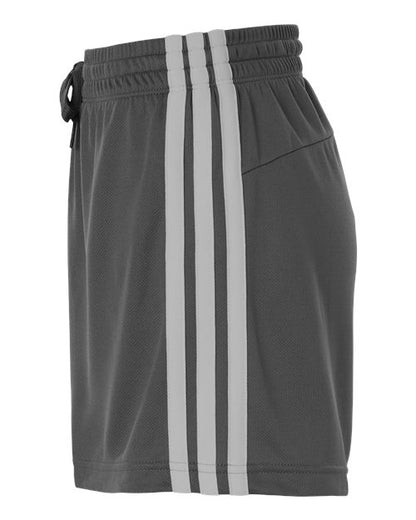 adidas AT301 Women's 3-Stripes 3" Shorts - Team Grey Four/ White - DirectSide