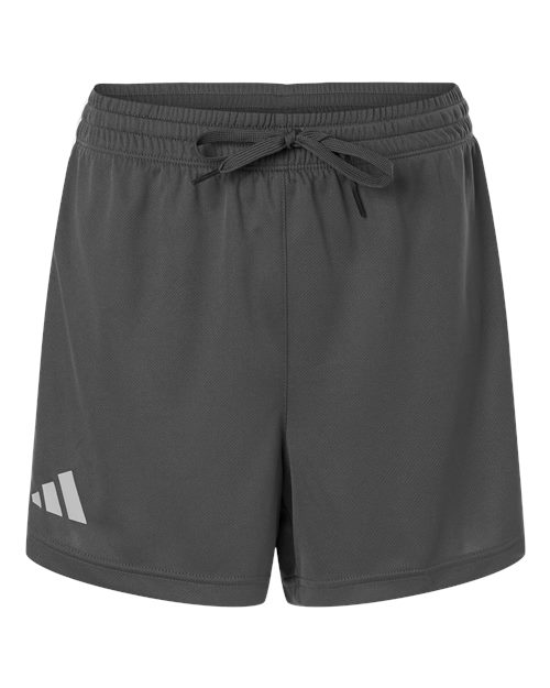 adidas AT301 Women's 3-Stripes 3" Shorts - Team Grey Four/ White - Front