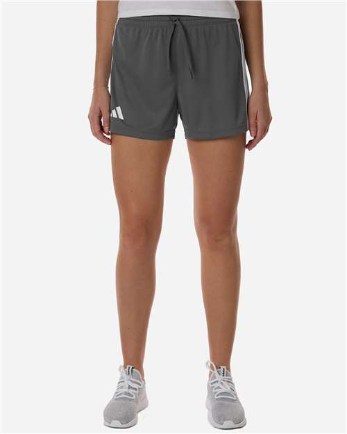 adidas AT301 Women's 3-Stripes 3" Shorts - Team Grey Four/ White - OnModelFront