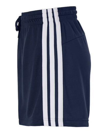 adidas AT301 Women's 3-Stripes 3" Shorts - Team Navy Blue/ White - DirectSide