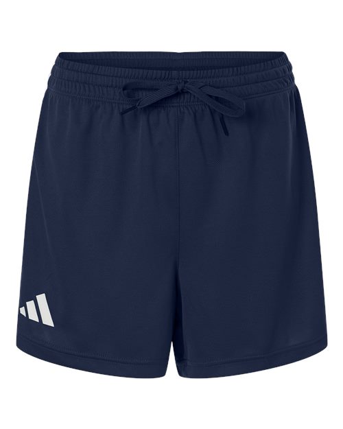 adidas AT301 Women's 3-Stripes 3" Shorts - Team Navy Blue/ White - Front