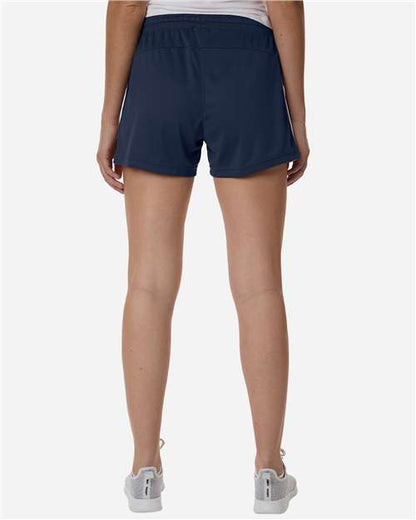 adidas AT301 Women's 3-Stripes 3" Shorts - Team Navy Blue/ White - OnModelBack