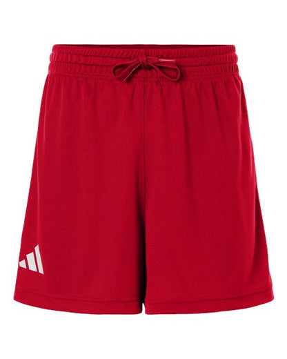 adidas AT301 Women's 3-Stripes 3" Shorts - Team Power Red/ White - Front