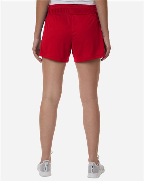 adidas AT301 Women's 3-Stripes 3" Shorts - Team Power Red/ White - OnModelBack