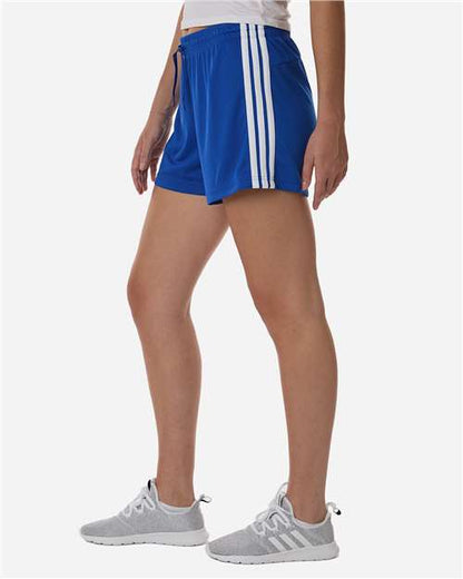 adidas AT301 Women's 3-Stripes 3" Shorts - Team Royal Blue/ White - OnModelSide