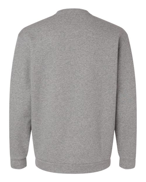 adidas AT200 Men's Fleece Crewneck Sweatshirt - Medium Grey Heather/ White - Back