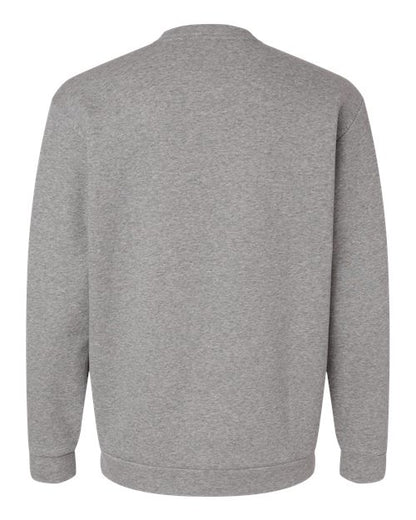 adidas AT200 Men's Fleece Crewneck Sweatshirt - Medium Grey Heather/ White - Back