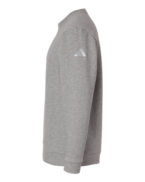 adidas AT200 Men's Fleece Crewneck Sweatshirt - Medium Grey Heather/ White - DirectSide