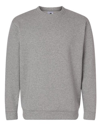 adidas AT200 Men's Fleece Crewneck Sweatshirt - Medium Grey Heather/ White - Front