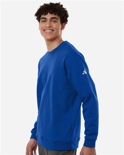 adidas AT200 Men's Fleece Crewneck Sweatshirt - Team Royal Blue/ White - OnModelSide