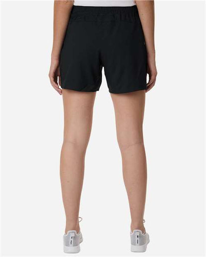 adidas AT306 Women's D4T Woven 3" Shorts - Black/ White - OnModelBack