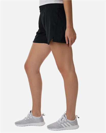 adidas AT306 Women's D4T Woven 3" Shorts - Black/ White - OnModelSide