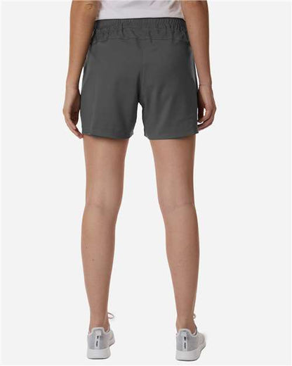 adidas AT306 Women's D4T Woven 3" Shorts - Team Grey Four/ White - OnModelBack