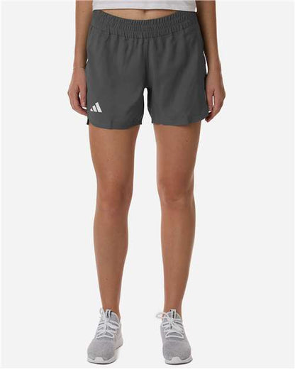 adidas AT306 Women's D4T Woven 3" Shorts - Team Grey Four/ White - OnModelFront
