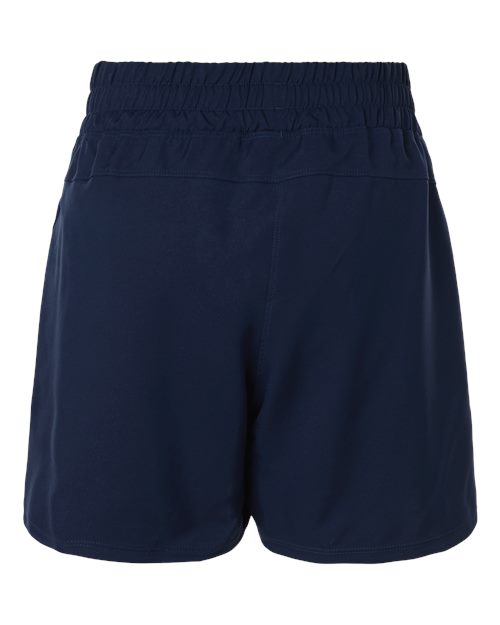 adidas AT306 Women's D4T Woven 3" Shorts - Team Navy Blue/ White - Back