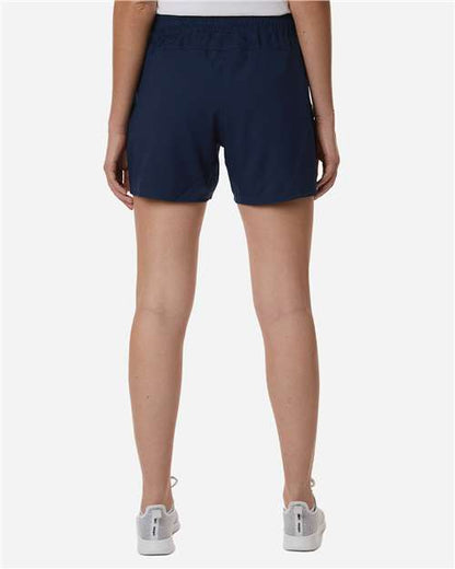 adidas AT306 Women's D4T Woven 3" Shorts - Team Navy Blue/ White - OnModelBack